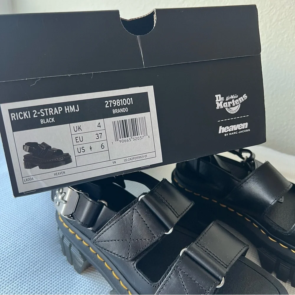 DR. MARTENS X HEAVEN BY MARC JACOBS RICKI 2-STRAP HMJ SANDAL - Picture 2 of 16